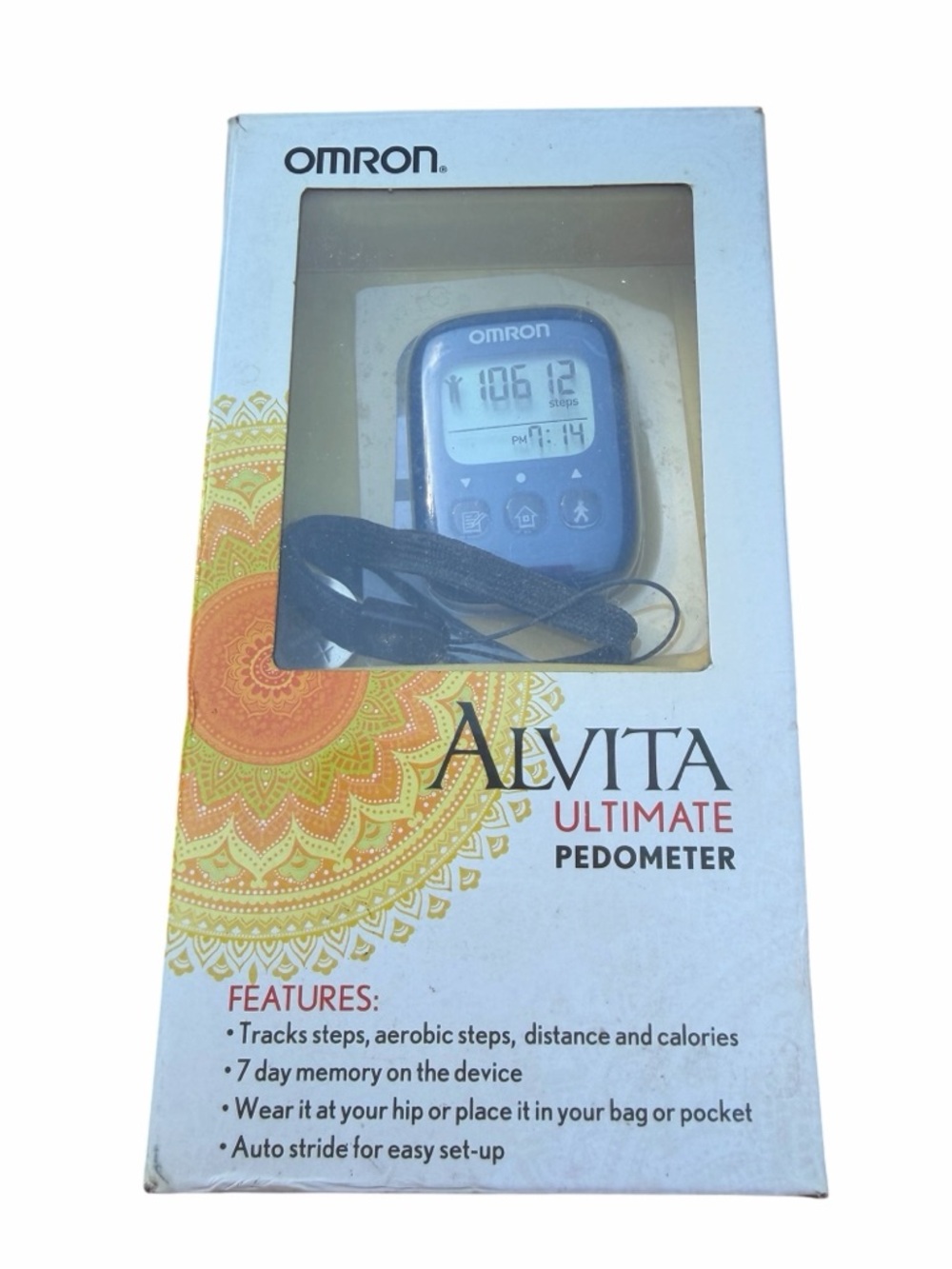 Omron Alvita Ultimate Pedometer Tracks Steps Aerobic Steps Distance Calories
